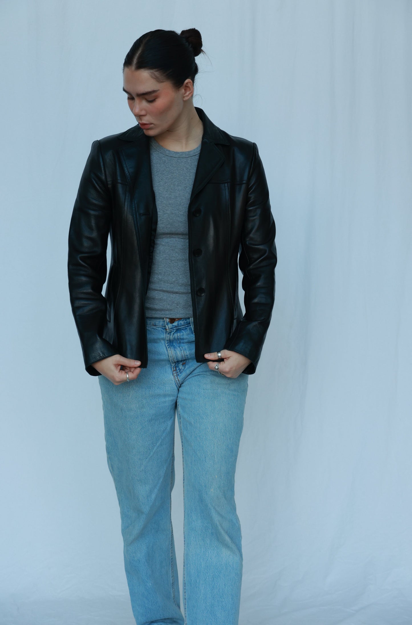John Carlisle Essentials Real Leather Blazer Jacket