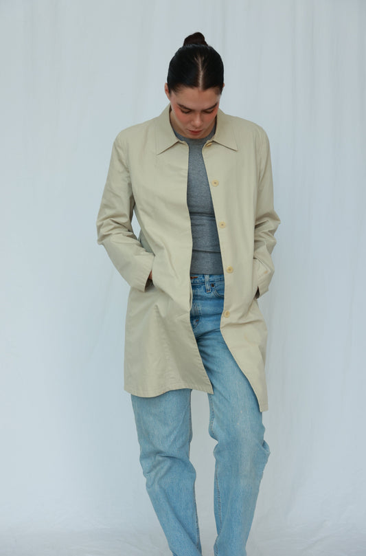Tan Minimal Every Day Trench Coat