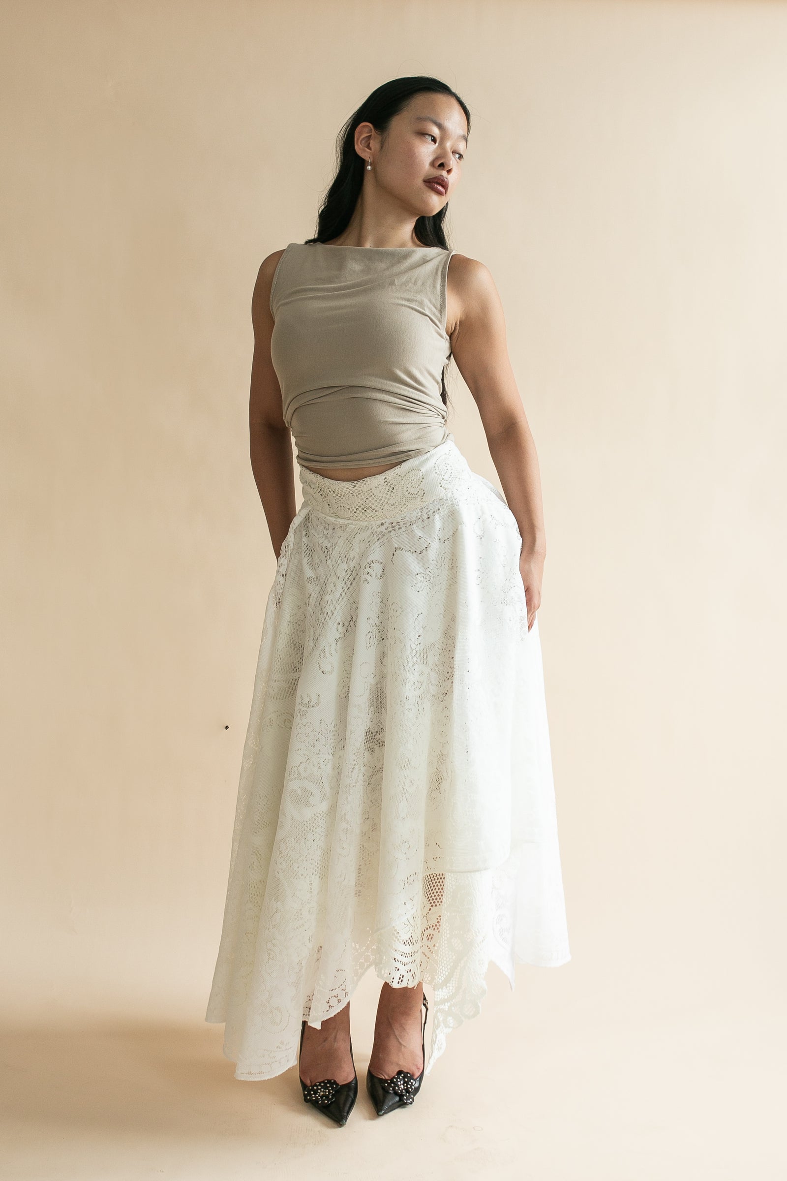 Layered Tablecloth Skirt