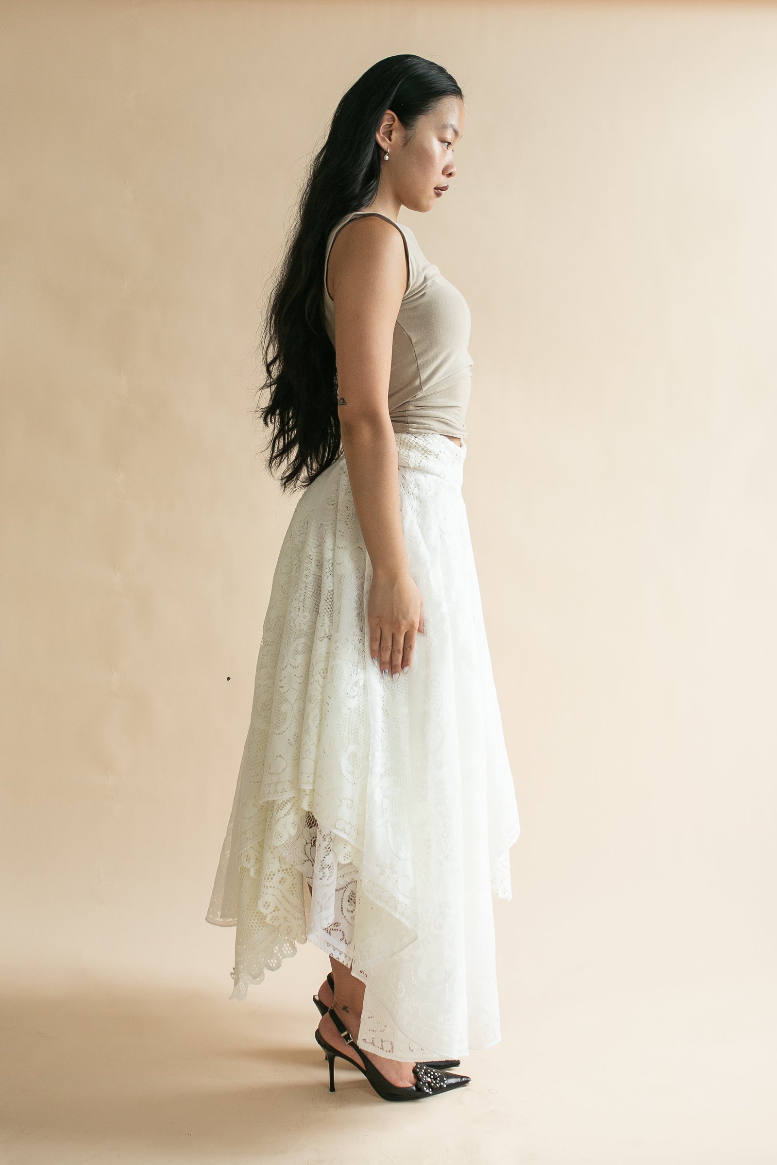Layered Tablecloth Skirt