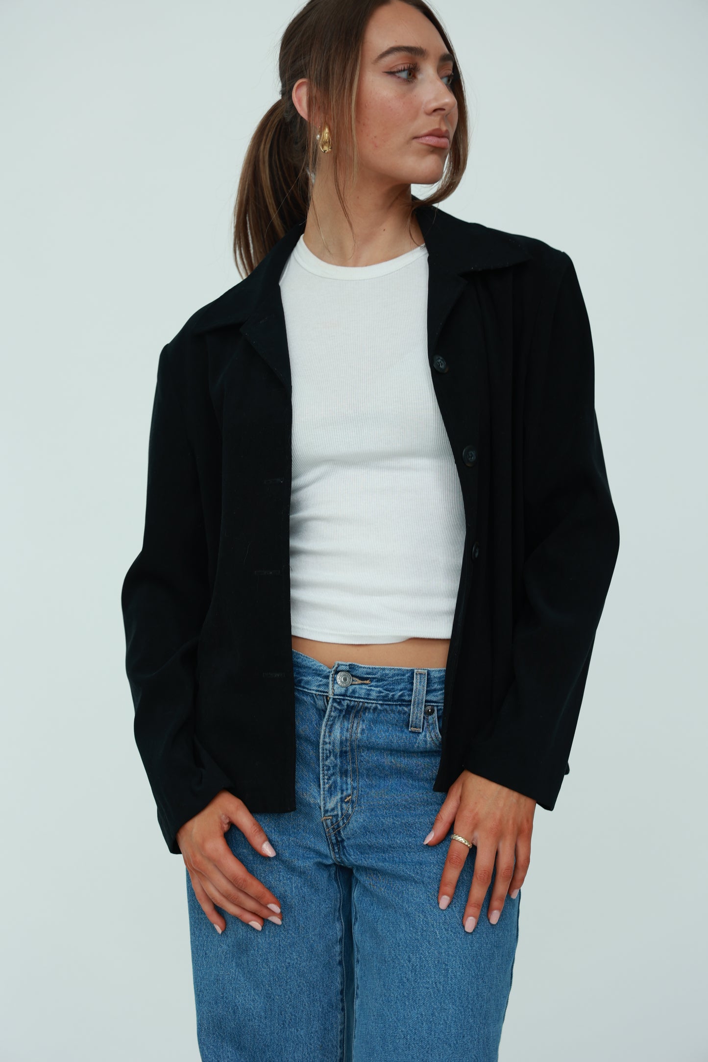 Black Staple Blazer