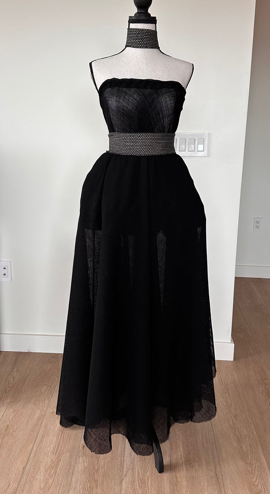 Black Sheer Tutu Gown