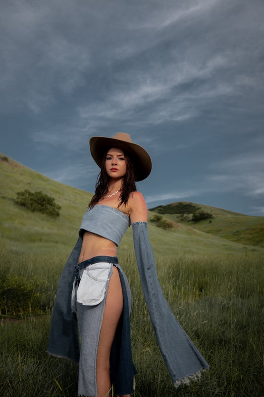 Mia Jean Tube Top With Sleeves