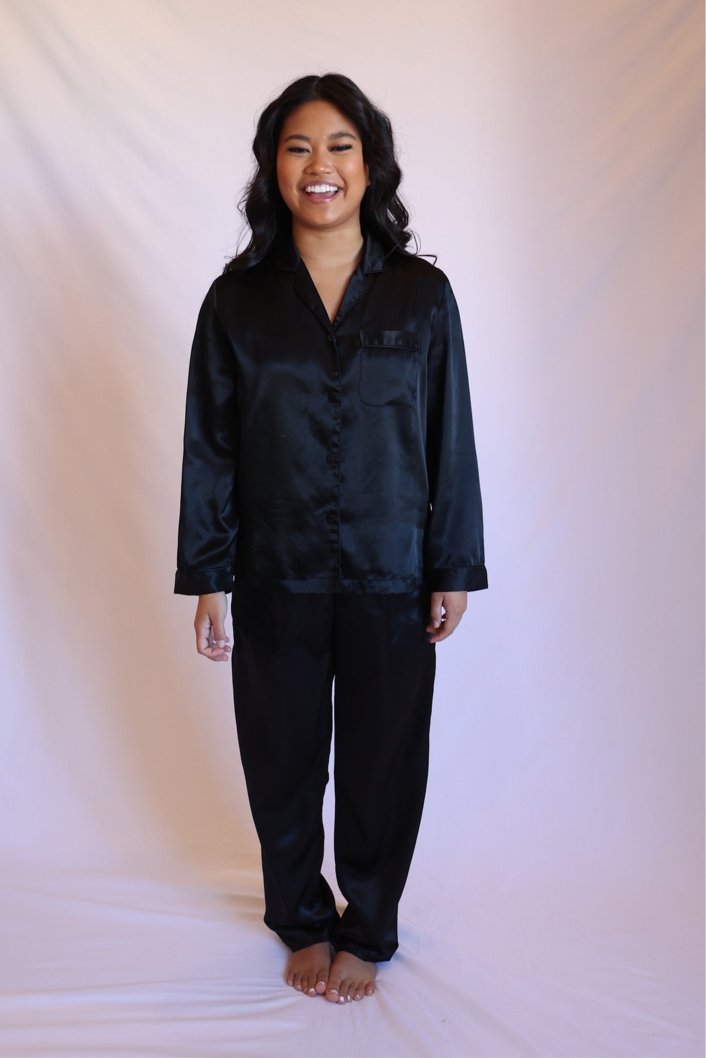 Perfect Black Silk Pajama Set – Public Parts